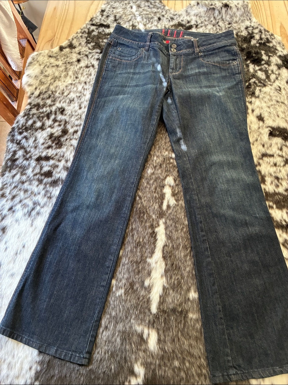 Elle Dark Wash Bootcut Jeans in Blue